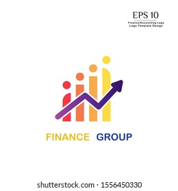 modern group finance logo, template logo design