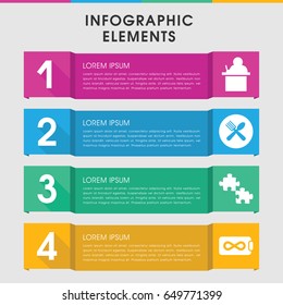 Modern group infographic template. infographic design with group icons includes spoon and fork. can be used for presentation, diagram, annual report, web design.