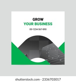 Modern grow your business social media cover template