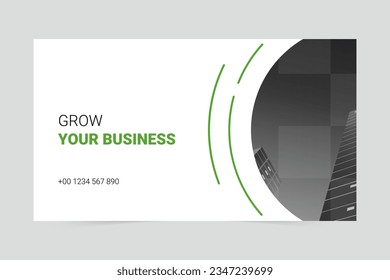 Modern grow your business social media cover template