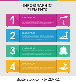Modern growing infographic template. infographic design with growing icons includes plant, board. can be used for presentation, diagram, annual report, web design.