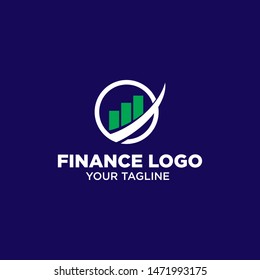 modern growth finance design vector logo icon symbol