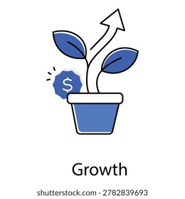 Modern growth icon representing digital asset increase and smart finance
