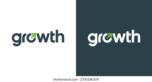 Modern growth logo design template illustration. Abstract arrow shape vector design with technology model. Symbol for business startup, marketing, finance and management company