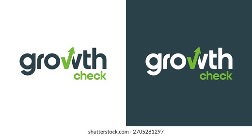 Ilustração de modelo de design de logotipo de crescimento moderno. Seta abstrata forma vetor design com modelo de tecnologia. Símbolo para empresa start-up de negócios, marketing, finanças e gestão