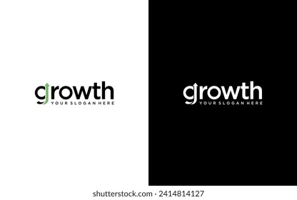 Modern growth logo design wordmark. graphic vector illustration. Symbol, icon, creative.