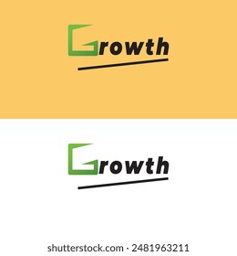 Modern growth logo design wordmark  with minimalist letter G. Symbol, icon, creative.