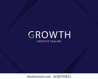 Modern growth logo design wordmark. graphic vector template. Symbol, icon, creative