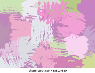Modern grunge brush design, art vector postcard in bright colors