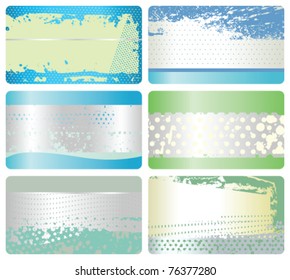 Modern grunge cards set two