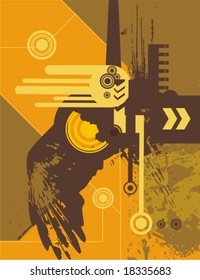 Modern grunge design, vector illustration.