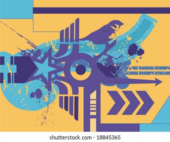 Diseño de grunge moderno, ilustración vectorial.