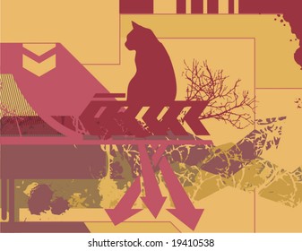 Modern grunge design, vector illustration.