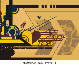 Modern grunge design, vector illustration.