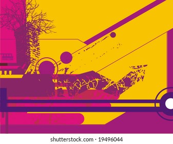 Modern grunge design, vector illustration.