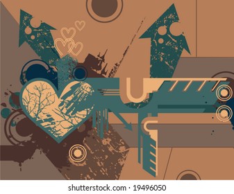 Modern grunge design, vector illustration.