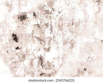 Modern Grunge Distress. City Stained Scratch. Brown Antique Weathered Texture. Stained Wall Shape. Dirty Damage Drawing. Wall Grungy Brush Paint. Street Old Abstract Pattern. Urban Material Artwork.