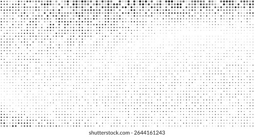 Modern grunge dotted halftone gradient texture. Vanishing polka dot background abstract