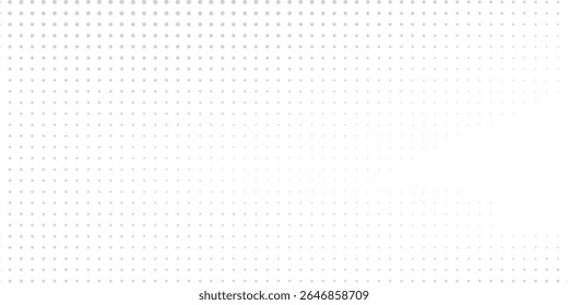 Modern grunge dotted halftone gradient texture. Vanishing polka dot background. Repeating dots abstract