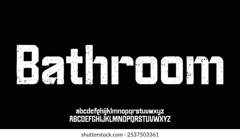 Modern Grunge Font. Rough Font. Distress Bold Font. Uppercase and Number. Typography urban style alphabet fonts for fashion, sport, movie, logo design, vector illustration
