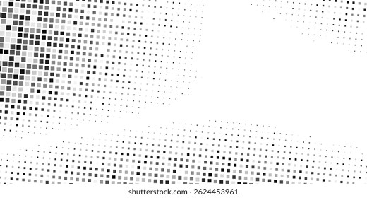 Modern grunge halftone gradient background. Faded grit noise texture. White and black sand wallpaper. Retro design abstract simple background