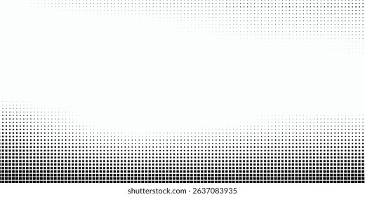 Modern grunge halftone gradient background. Faded grit noise texture. White and black sand wallpaper. Retro pixelated backdrop background abstract design art