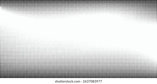 Modern grunge halftone gradient background. Faded grit noise texture. White and black sand wallpaper. Retro pixelated backdrop background