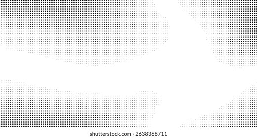 Modern grunge halftone gradient background. Faded grit noise texture. White and black sand wallpaper modern