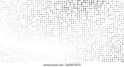 Modern grunge halftone gradient background. Faded grit noise texture. White and black sand wallpaper illustration abstract