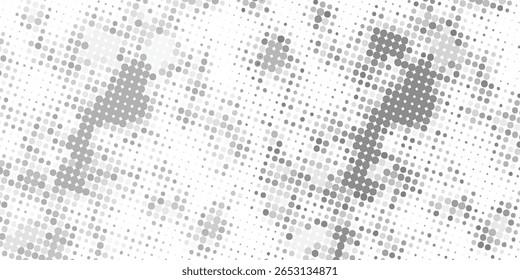 Fondo de degradado de semitono grunge moderno. Textura de ruido de grano desvanecido. Ilustración vectorial de Fondo de pantalla de arena blanca y negra