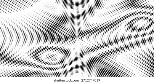 Fondo de degradado de semitono grunge moderno. Textura de ruido de grano desvanecido. Ilustración vectorial de Fondo de pantalla de arena blanca y negra