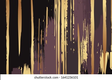 Modern grunge luxury background for card template or business or presentation with golden and dark pink and black paint brush strokes.
