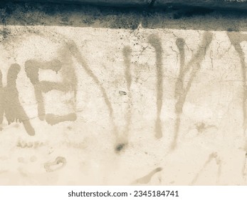 Modern Grunge Material. Urban Distress Scratch. Wall Grungy Background. Brown Fashion Signature Drawing. Street Art Creative Concept. Dirty Ancient Artwork. Stone Grunge Texture. Cracked Wall Shape.