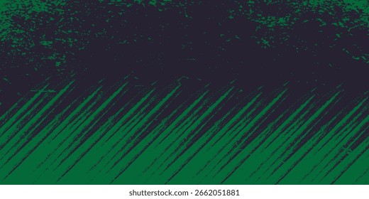 Textura moderna del grunge con el trazo verde diagonal del pincel en el fondo oscuro, ideal para el arte abstracto, los carteles, los diseños digitales, y los fondos creativos Ilustración vectorial

