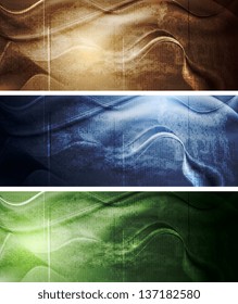 Banderas onduladas de color gris moderno. Pos de diseño de vectores 10