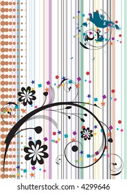 Modern grunge-style striped vector background.