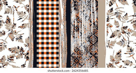 moderno estilo grungy sem emenda padrões projetos colagem geometria moda 