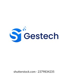 Modern GS Letter Eco Technology Logo Design