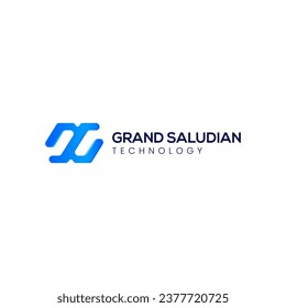 Modern GS Letter Grand Saludian Technology logo design