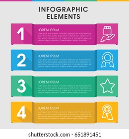 Modern guarantee infographic template. infographic design with guarantee icons includes star, award. can be used for presentation, diagram, annual report, web design.