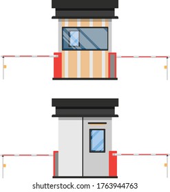 
Modern guard house flat design vector,  Eps10.