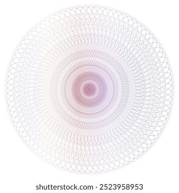 Modern Guilloche Round Certificate Watermark 