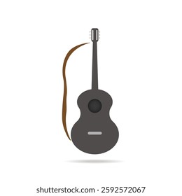 Modern guitar layout. Musical instrument on a white background. EPS10