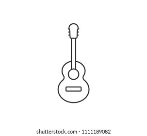 Modern guitar line icon 