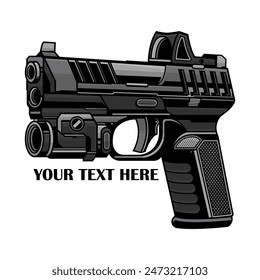 modern gun logo, vector EPS10
