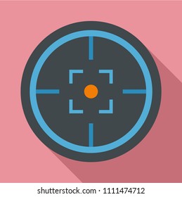 Modern gun target icon. Flat illustration of modern gun target vector icon for web design