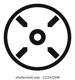 Modern gun target icon. Simple illustration of modern gun target vector icon for web design isolated on white background