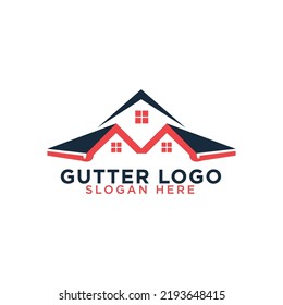 Modern gutter logo design.
gutter cleaning logo vector.
roofing logo design