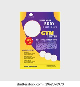 Modern Gym Fitness Flyer Template
