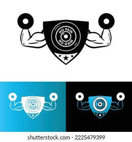 MODERN gym and fitness logo for a UNIQUE muscle protein supplement company